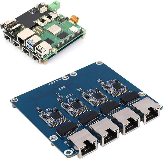 Alt view image 5 of 7 - PUSOKEI PCIe to 2.5G ETH Board, Plug and Play for Rasp Pi 5 with RTL8156 Chipset, Drive Free 2.5G Ethernet Expansion Board,Stable Data Transfer, Green and Yellow LED Indicators