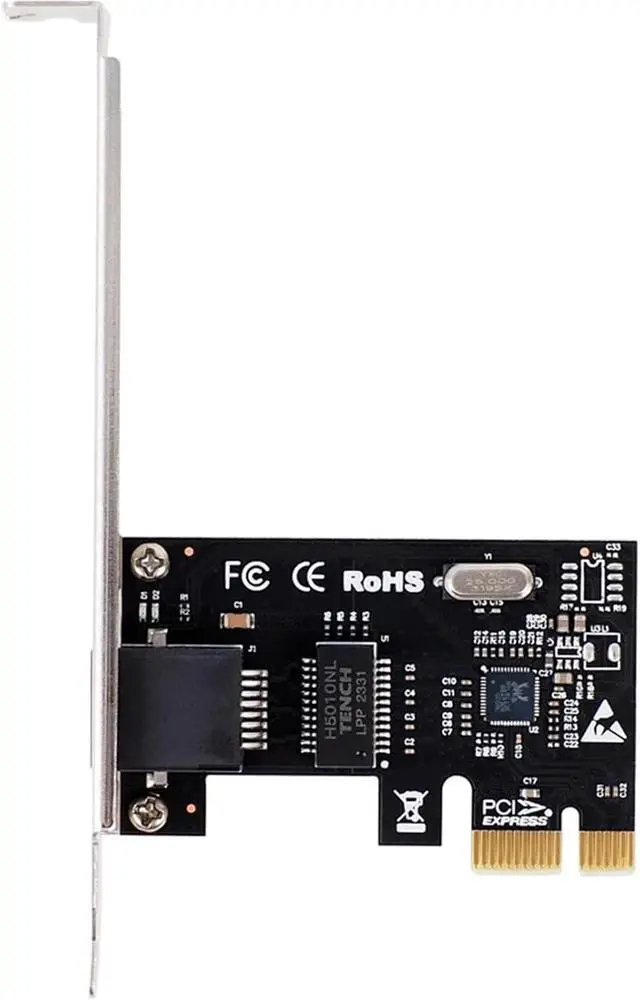 Alt view image 2 of 4 - 10M/100M/1000Mbps Gigabit Ethernet PCI Express Network Card RJ45 LAN Adapter PCIe Converter for Desktop PC RTL8111E