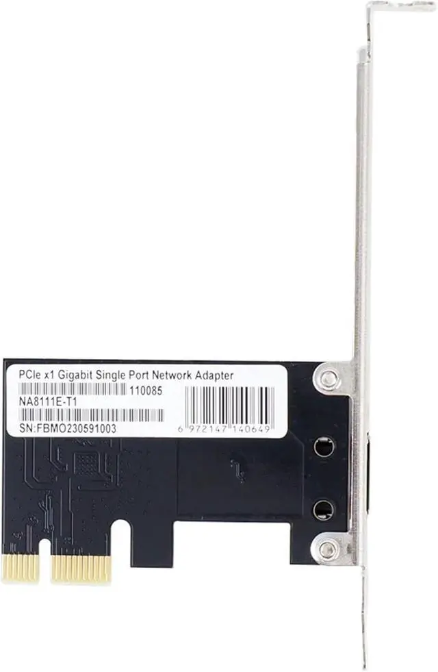 Alt view image 3 of 4 - 10M/100M/1000Mbps Gigabit Ethernet PCI Express Network Card RJ45 LAN Adapter PCIe Converter for Desktop PC RTL8111E