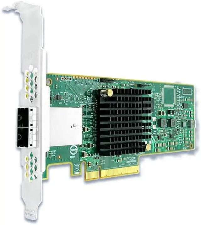 Alt view image 4 of 6 - PCIe 3.0 x8 SAS/SATA Host Bus Adapter, Dual MiniSAS HD SFF-8644 Ports, SAS 3008 Chipset, UEFI Support