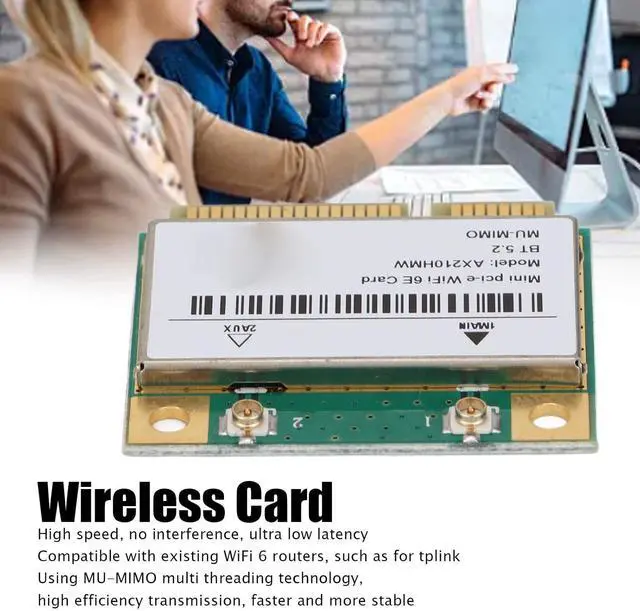 Alt view image 2 of 7 - PCIE Interface Transport Network Adapter, Computer Accessories, Wireless Network Card Network Adapter, Wireless Network Card 2.4GHz 5GHz 6GHz