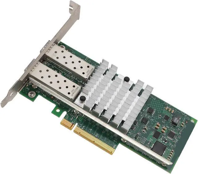 Alt view image 4 of 7 - 10Gb High Speed SFP and PCI E Network Card NIC, Converged Dual SFP and Port PCIE X 8 PCI Express Ethernet LAN Adapter for Server, Low Power Consumption SFPandCIE Network Card