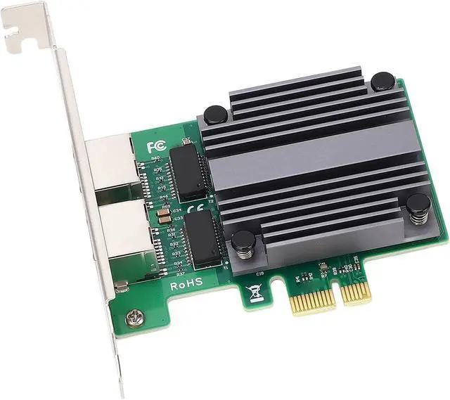 Alt view image 2 of 7 - 2.5GB PCIe Network Card, Dual Port High Speed Ethernet Adapter for Workstations and Desktop Computer Servers