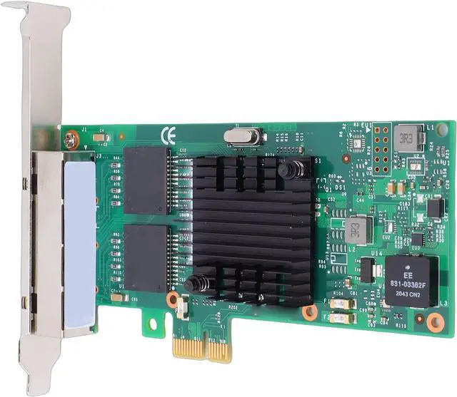 Alt view image 4 of 7 - PCI Express Card, Low Profile Bracket PCIE 2.1 X1 4 RJ45 Ports Gigabit Ethernet Adapter with High Performance Processing, for Server Desktop PC