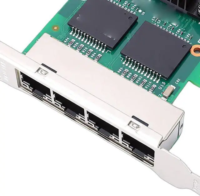 Alt view image 7 of 7 - PCI Express Network Card, 4 Port Gigabit Ethernet Adapter with Chip, PCIE 2.1 X1 Interface for Server Desktop PC Industrial Applications
