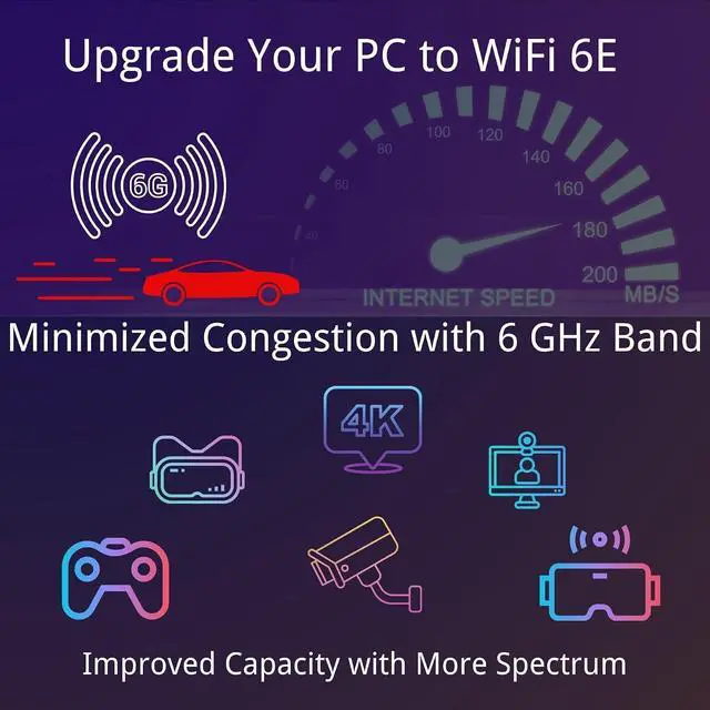 Alt view image 3 of 6 - New 2024 WiFi Card for Desktop PC,AX210NGW PCIe WiFi Card-WiFi 6E,WPA3,Bluetooth 5.3,802.11ax with MU-MIMO,OFDMA,Dual Band for Desktops,Supports Windows 11, 10 (64bit) Only