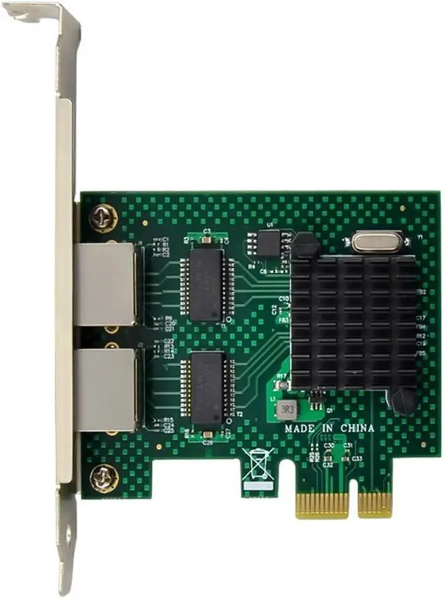Alt view image 5 of 5 - A23F-BCM5718 Gigabit Server Network Card PCI Express X1 Dual Port Network Adapter Card WOL PXE VLAN