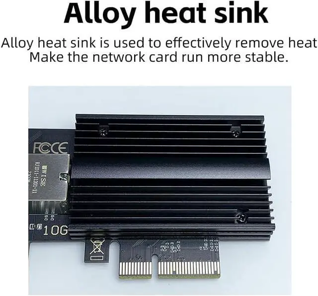 Alt view image 5 of 7 - 10G PCIe Network Card with Marvel AQC113 Controller, 10GBase-T Network Adapter Supports 100M/1G/2.5G/5G, PCIe 3.1 X4, PCI Express Gigabit Ethernet Card for Windows 10/11/Server 2019 R2/Linux