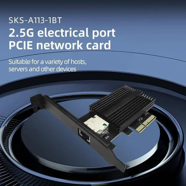 Alt view image 7 of 7 - 10G PCIe Network Card with Marvel AQC113 Controller, 10GBase-T Network Adapter Supports 100M/1G/2.5G/5G, PCIe 3.1 X4, PCI Express Gigabit Ethernet Card for Windows 10/11/Server 2019 R2/Linux