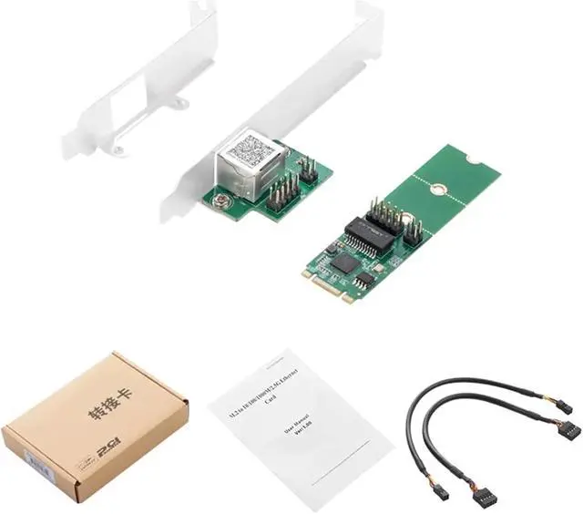 Alt view image 6 of 7 - 2.5Gbps Ethernet Adapters for Desktop PC 2.5G Networking Adapters I225 Chip M.2 Ethernet Controllers Card for Desktop