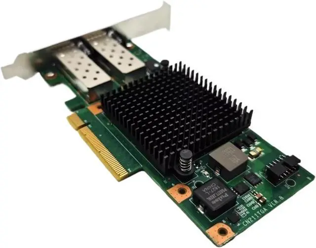 Alt view image 3 of 5 - X520-DA2 E10G42BTDA SR2 82599ES Dual Optical Port 10G Gigabit Fiber Optic Network Card PCIE Black(Short Bracket)