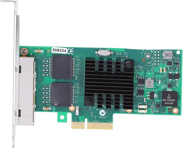 Alt view image 7 of 7 - Yunseity 1000Mbps Gigabit Ethernet PCI Express Network Card, 4 Port RJ45 PCIE Network Adapter with 350AM4 Controller, for Server Desktop Industrial Applications