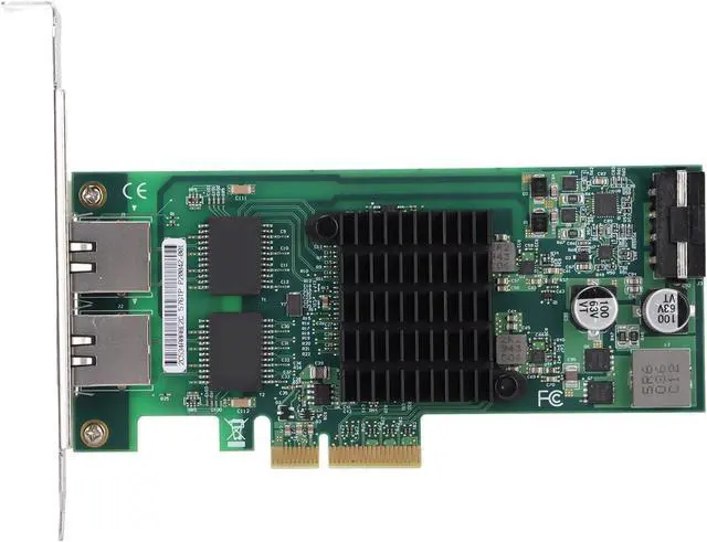 Alt view image 3 of 7 - Gigabit Network Card, PCIE X4 Rj45 10/100/1000Mbps Gigabit Dual Port Electric Port Network Adapter Support Jumbo Frames, Tso, VLAN, PXE, WOL