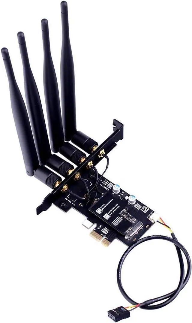 Alt view image 2 of 5 - HUYUN BCM94360CD 1300M WiFi &Bluetooth 4.0 Desktop PCI E 1X Adapter Hackintosh Mac OS