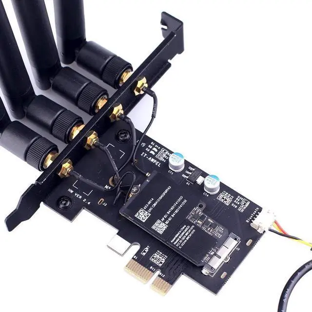 Alt view image 3 of 5 - HUYUN BCM94360CD 1300M WiFi &Bluetooth 4.0 Desktop PCI E 1X Adapter Hackintosh Mac OS
