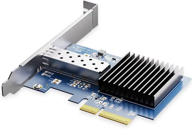 Alt view image 4 of 7 - Stable 10G Opt Networking Card PCIe3.0 4X Slot Metal Heat Sink Professional Servers Cluster SFP+ Fiber Ethernet Adapter