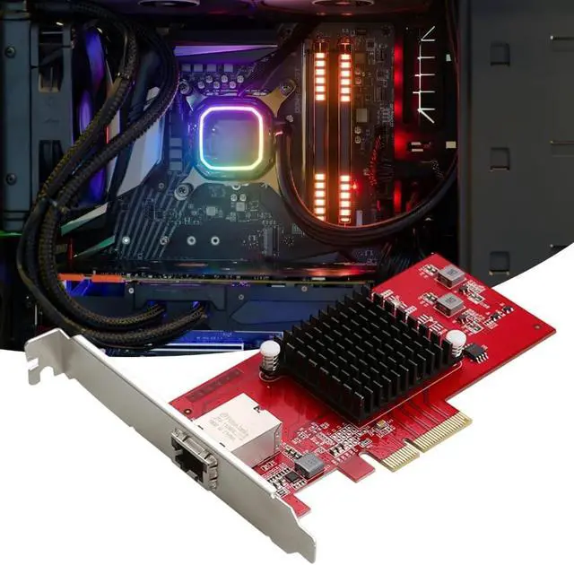 Alt view image 2 of 7 - PCIExpress3.0 Ethernet Card for Desktop 10G 5Gbps 2.5Gbps Multiple Gigabit Networking Adapters Stable Performances