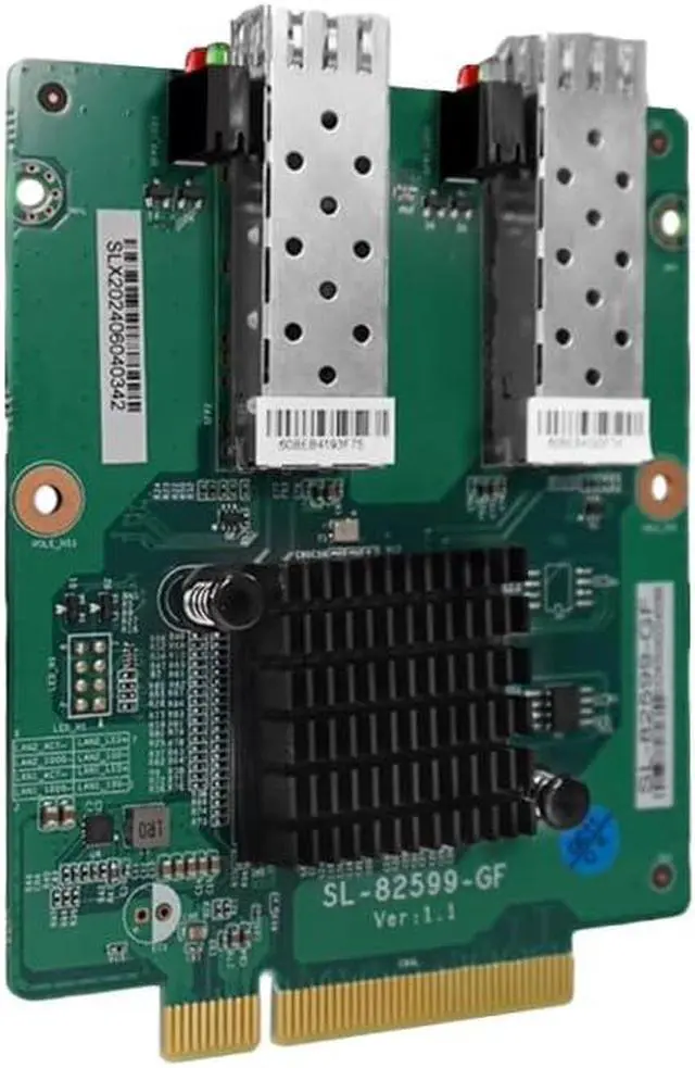 Alt view image 2 of 3 - 10Gb PCI-E NIC Network Card, Dual SFP+ Port Card, PCI Express X8, with Inte 82599-GF Controller, PCI Express Ethernet LAN Adapter Support Windows Server/Linux, Support IEEE 802.3ap