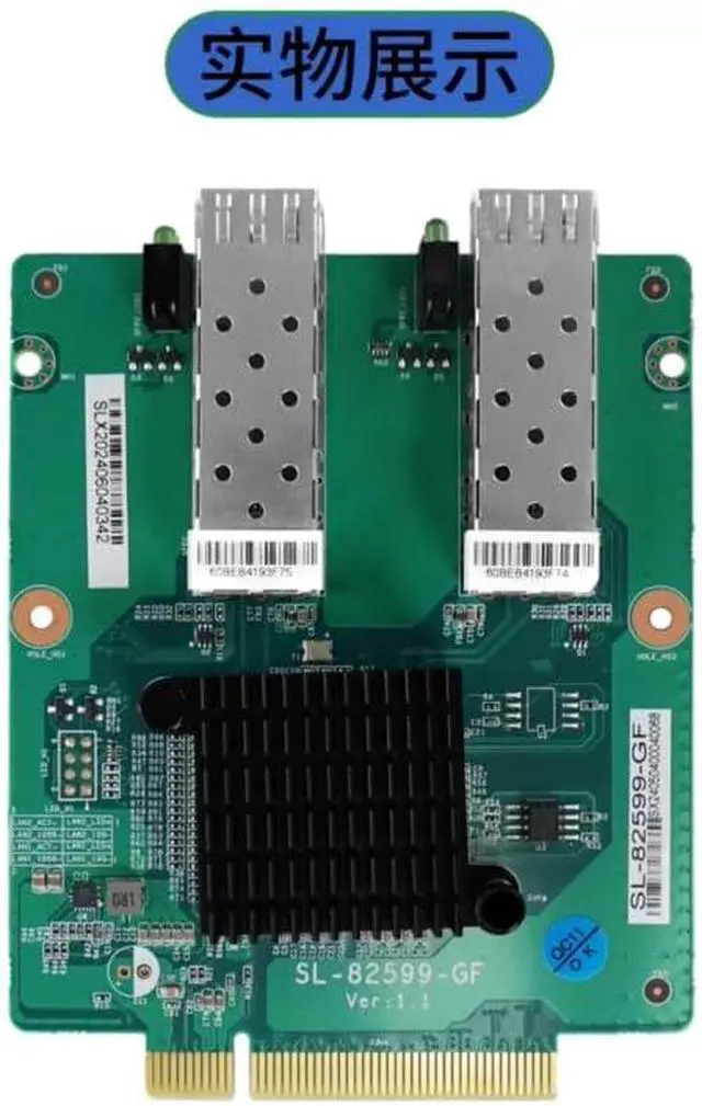 Alt view image 3 of 3 - 10Gb PCI-E NIC Network Card, Dual SFP+ Port Card, PCI Express X8, with Inte 82599-GF Controller, PCI Express Ethernet LAN Adapter Support Windows Server/Linux, Support IEEE 802.3ap