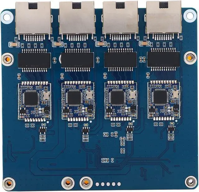 Main image of Yunseity PCIe to 4 2.5G ETH Board, Plug and Play RTL8156 Chipset with Top Bottom Mounting Options, for Rasp Pi 5 Device 10/100/1000/2500Mbps