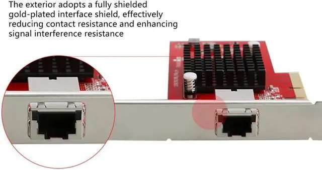 Alt view image 7 of 7 - PCIExpress3.0 Ethernet Card for Desktop 10G 5Gbps 2.5Gbps Multiple Gigabit Networking Adapters Stable Performances