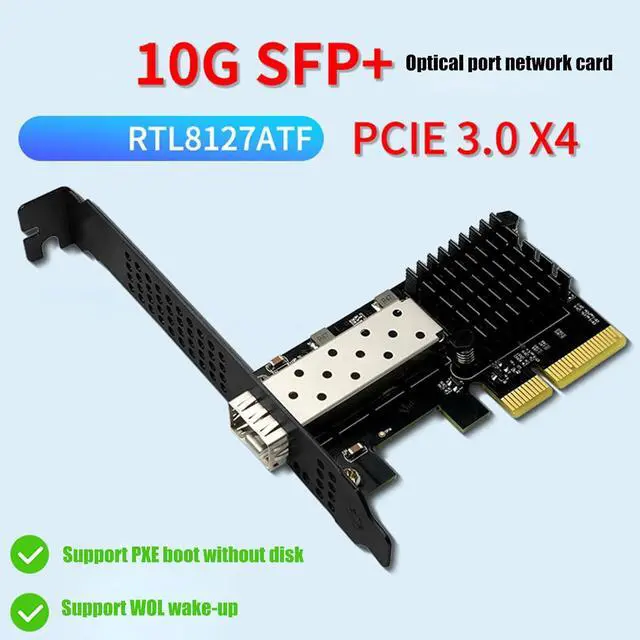 Alt view image 4 of 7 - 10G SFP+ Ethernet Card, PCIe Adapter with Single Port, Supports Wake on LAN and Large Frame, for Server Workstation NAS