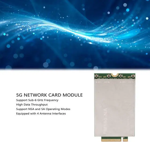 Alt view image 2 of 7 - NR Sub6 5G Network Card Module, 4 Antenna Interfaces, Peak Download Speeds up to 2470 Mbps, Non Independent and Independent Operating Modes