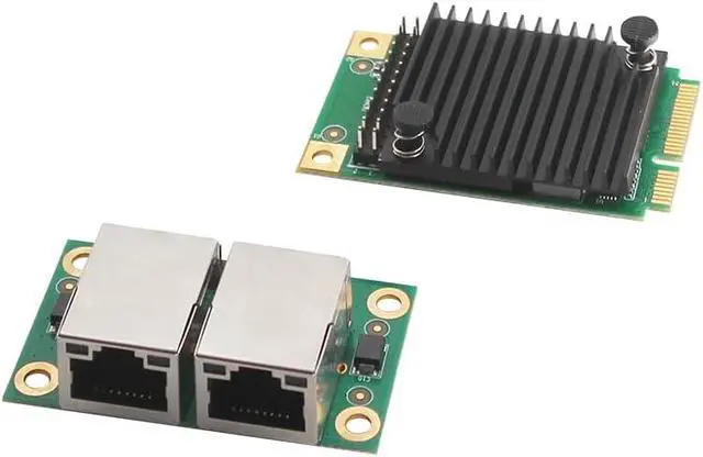 Alt view image 2 of 4 - 2 * 1000Mbps PCIe Network Card with Inte I210AT GbE Chip, Gigabit Network Adapter,2L-EXT mini PCIe Network Card Expansion Card