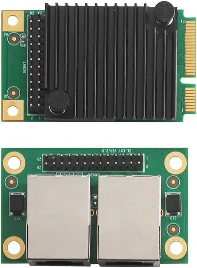 Alt view image 3 of 4 - 2 * 1000Mbps PCIe Network Card with Inte I210AT GbE Chip, Gigabit Network Adapter,2L-EXT mini PCIe Network Card Expansion Card