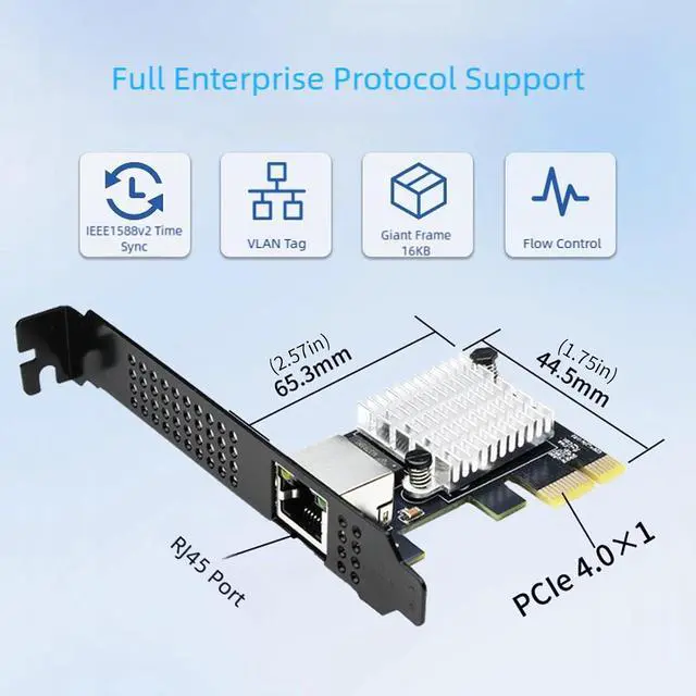 Alt view image 3 of 7 - 10Gbps PCIE4.0 to RJ45 Networking Card RTL8127 Chip Gigabit Ethernet PCIE Adapter 10000Mbps for PC Desktop