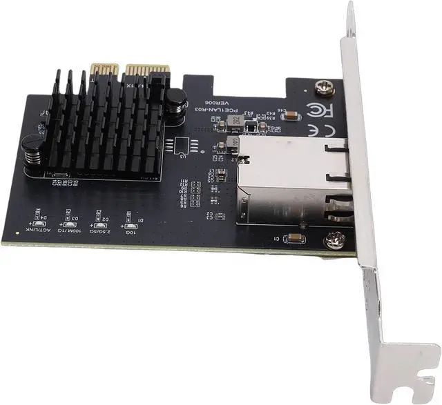 Alt view image 6 of 7 - Goshyda PCIe X1 10 Gigabit Network Card Diskless PXE 10Gb Ethernet Adapter Support for RTL8127AT Controller for Desktop Server