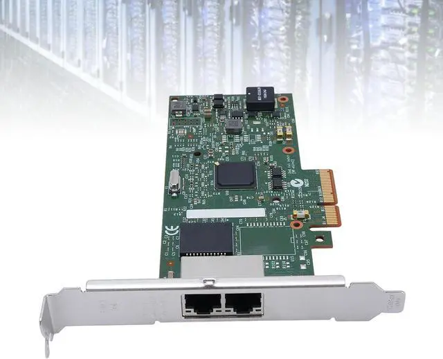 Alt view image 2 of 7 - Dual Port PCIE Gigabit Ethernet Server Adapter, I350 T2 Network Card with QoS Traffic Management VLAN Aggregation Multi CPU Load Balancing