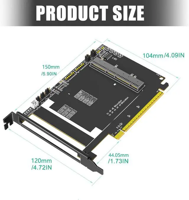 Alt view image 7 of 7 - PieceIe5.0 X16 to 4C+ Adapters Card for OCP3.0 NIC3.0 Networking Cards Full Speed 400G 800G