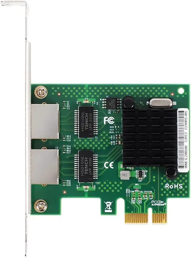 Alt view image 2 of 5 - BCM5720 PCIE X1 Gigabit Ethernet Network Card Dual Port Server Network Adapter Card Compatible with WOL PXE