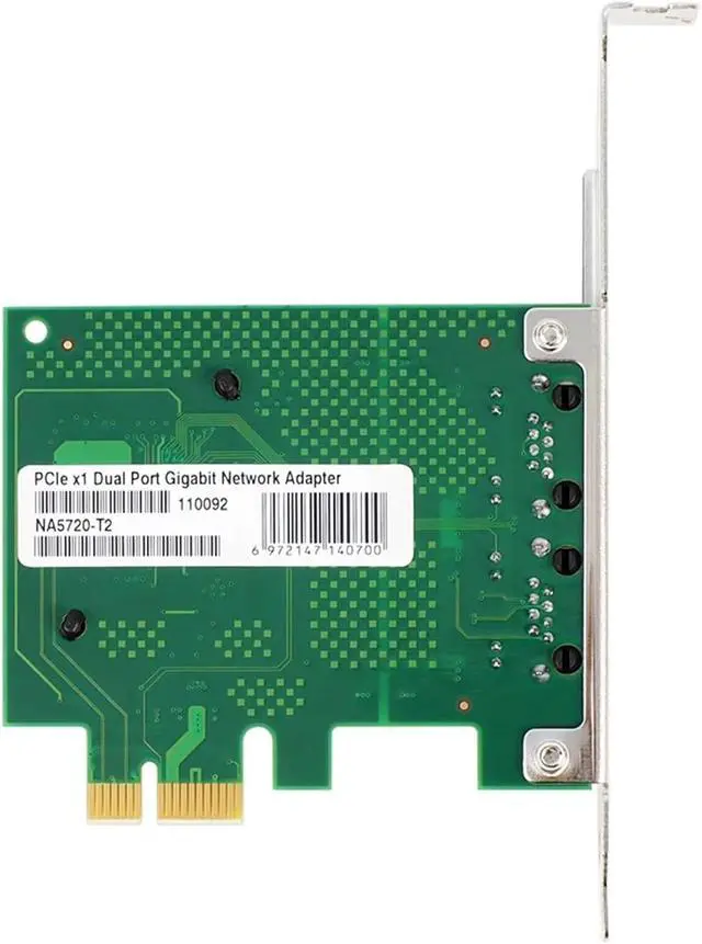 Alt view image 3 of 5 - BCM5720 PCIE X1 Gigabit Ethernet Network Card Dual Port Server Network Adapter Card Compatible with WOL PXE