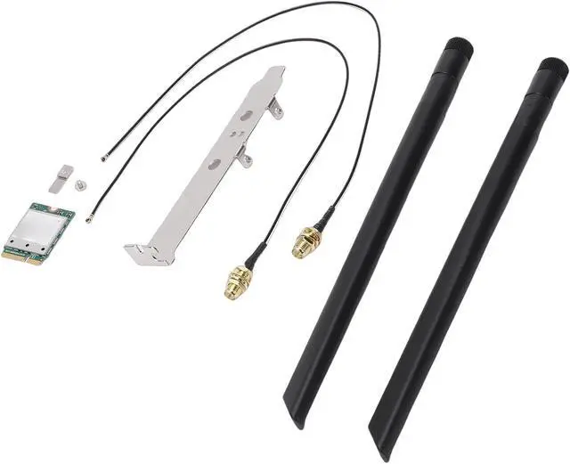 Alt view image 5 of 6 - PUSOKEI WiFi 7 Wireless Card, 5.8Gbps Tri - Band M.2 PCIe Network Adapter with Dual Antennas for Wins 11 PCs, 2.4G / 5G / 6GHz PCI - E WiFi 7 Adapter Card, 320MHz & 4K QAM for