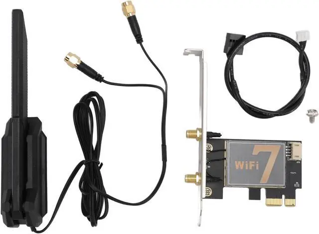 Alt view image 6 of 7 - Network Card,8774Mbps 2.4G 5G 6G PCI Express Card,Triple Frequency Gigabit 7 PCI Express Card (with 12D Foldable Extension Antennae)