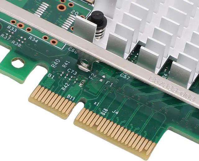 Alt view image 6 of 7 - Zyyini 10GB PCI E X4 Network Card Adapter, PCIe to 10 Gigabit Ethernet Adapter Card with 82599EN Controller Single SFP + Port Support for Server Freebsd VMware ESXi