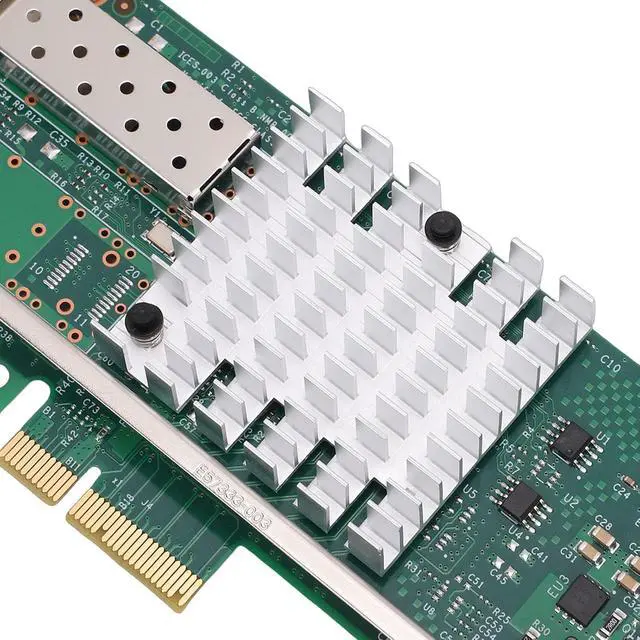 Alt view image 7 of 7 - Zyyini 10GB PCI E X4 Network Card Adapter, PCIe to 10 Gigabit Ethernet Adapter Card with 82599EN Controller Single SFP + Port Support for Server Freebsd VMware ESXi