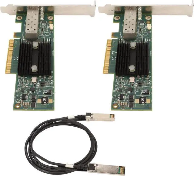 Alt view image 3 of 7 - Brilluxa Network Card, Internal Networking Cards, 2PCS MNPA19 XTR 10Gb SFP PCIE Network Card with 3.28ft Conversion Cable, PCIE Network Adapter for Windows, PC Networking