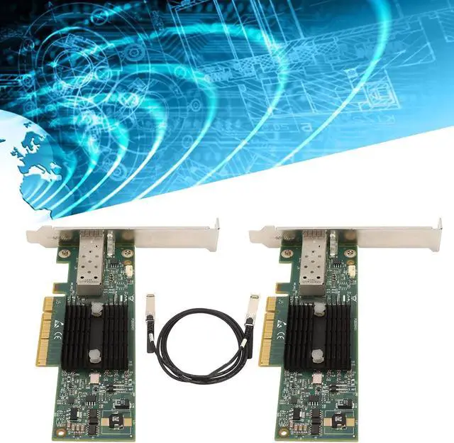 Alt view image 2 of 7 - Brilluxa Network Card, Internal Networking Cards, 2PCS MNPA19 XTR 10Gb SFP PCIE Network Card with 3.28ft Conversion Cable, PCIE Network Adapter for Windows, PC Networking