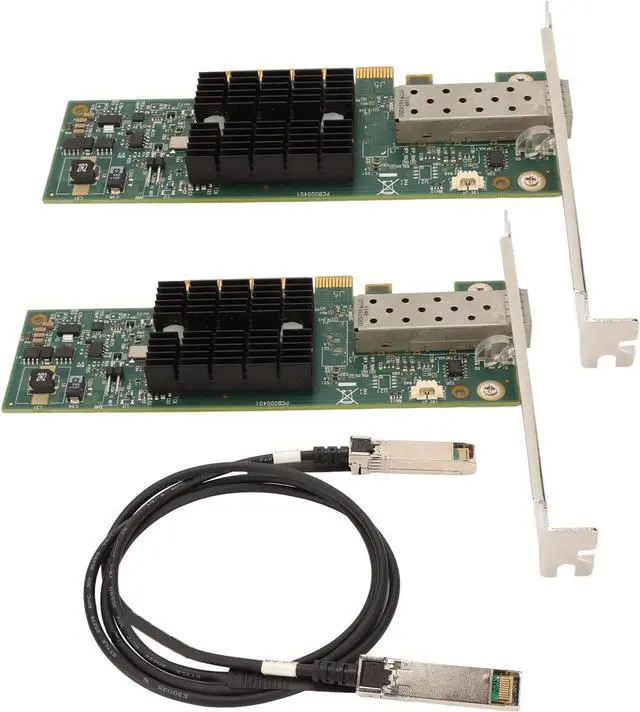 Alt view image 4 of 7 - Brilluxa Network Card, Internal Networking Cards, 2PCS MNPA19 XTR 10Gb SFP PCIE Network Card with 3.28ft Conversion Cable, PCIE Network Adapter for Windows, PC Networking