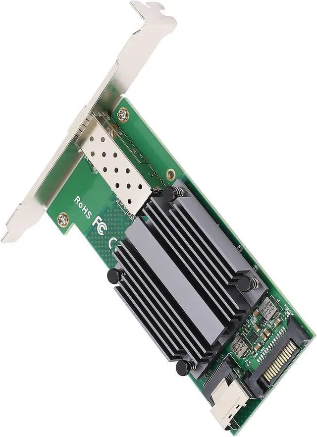 Alt view image 6 of 7 - Sanpyl Stable 10GbE SFP Ethernet NIC Card M.2 to 10Gb BM Key 825991 Card for Industrial Control Server, Fast Data Transmission