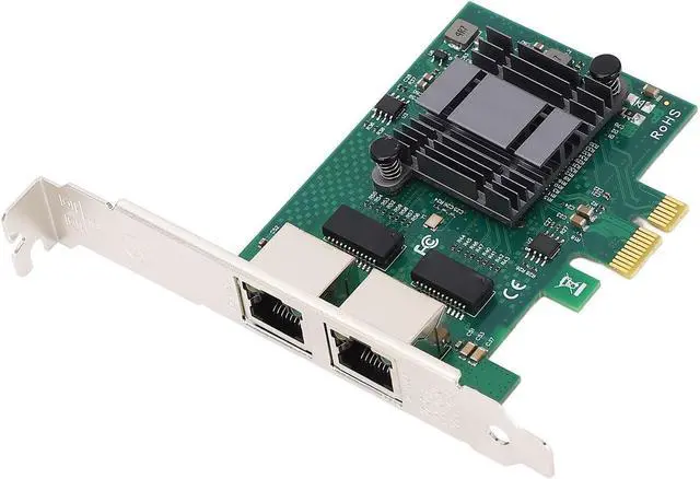 Alt view image 2 of 7 - PCIe Network Card with Dual Ports for High Speed Ethernet Connectivity 10/100/1000Mbps for Desktops and Servers, Low Profile Design