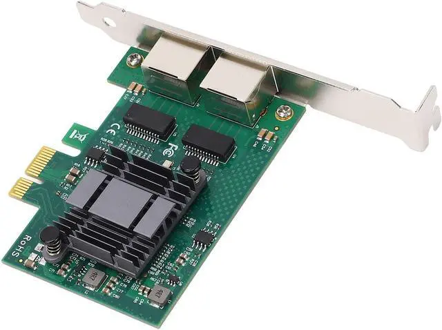 Alt view image 3 of 7 - PCIe Network Card with Dual Ports for High Speed Ethernet Connectivity 10/100/1000Mbps for Desktops and Servers, Low Profile Design
