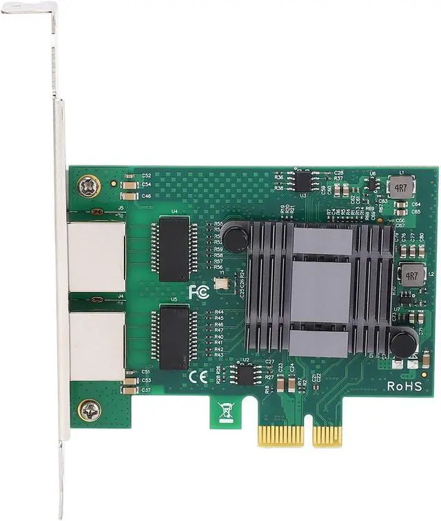 Alt view image 4 of 7 - PCIe Network Card with Dual Ports for High Speed Ethernet Connectivity 10/100/1000Mbps for Desktops and Servers, Low Profile Design
