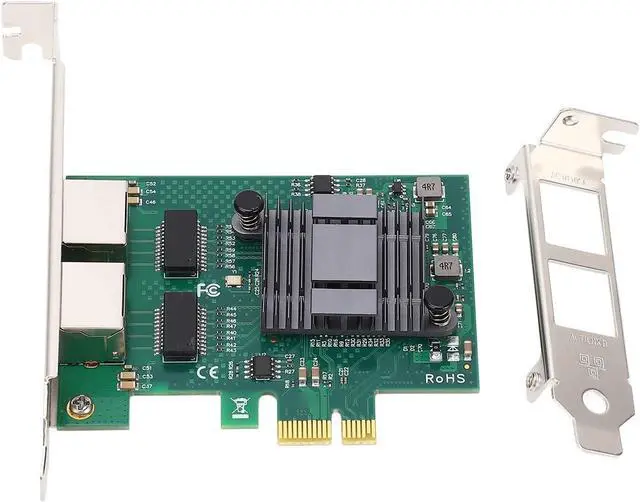 Alt view image 6 of 7 - PCIe Network Card with Dual Ports for High Speed Ethernet Connectivity 10/100/1000Mbps for Desktops and Servers, Low Profile Design
