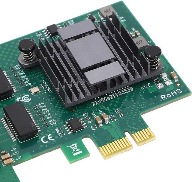 Alt view image 7 of 7 - PCIe Network Card with Dual Ports for High Speed Ethernet Connectivity 10/100/1000Mbps for Desktops and Servers, Low Profile Design