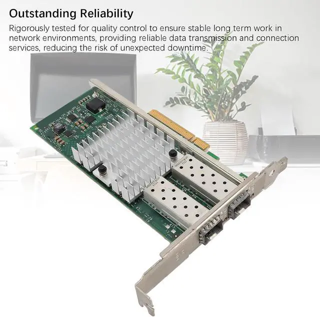 Alt view image 6 of 7 - Low Power Consumption SFP and PCI E Network Card NIC, 10Gb for Server, Converged Dual SFP and Port PCIE X 8 PCI Express Ethernet LAN Adapter, High Speed SFP and PCIE Network