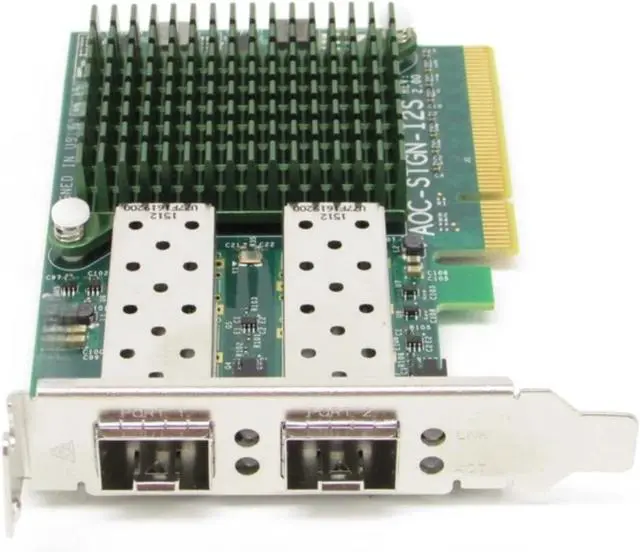 Alt view image 2 of 7 - X520-DA2 Dual Port | AOC-STGN-I2S | Rev2 Network Adapter Controller Green